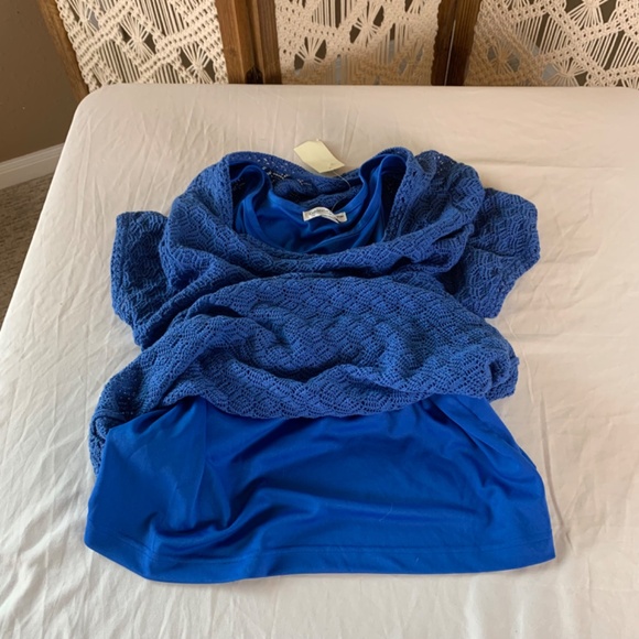 Coldwater Creek cobalt blue top XL NWT - Picture 10 of 10